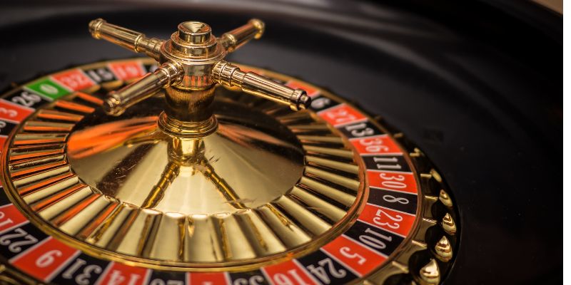 a beautiful golden roulette table with pockets a beautiful golden roulette table with pockets