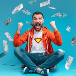 a man in the middle of floating cash after winning online keno a man in the middle of floating cash after winning online keno