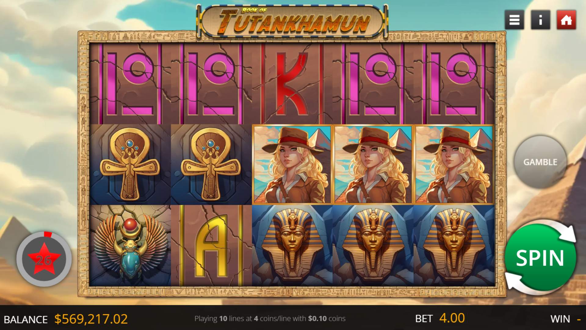 Book of Tutankhamun game