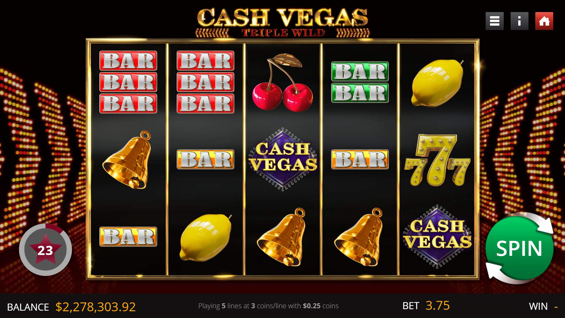 Cash Vegas Triple Wild game