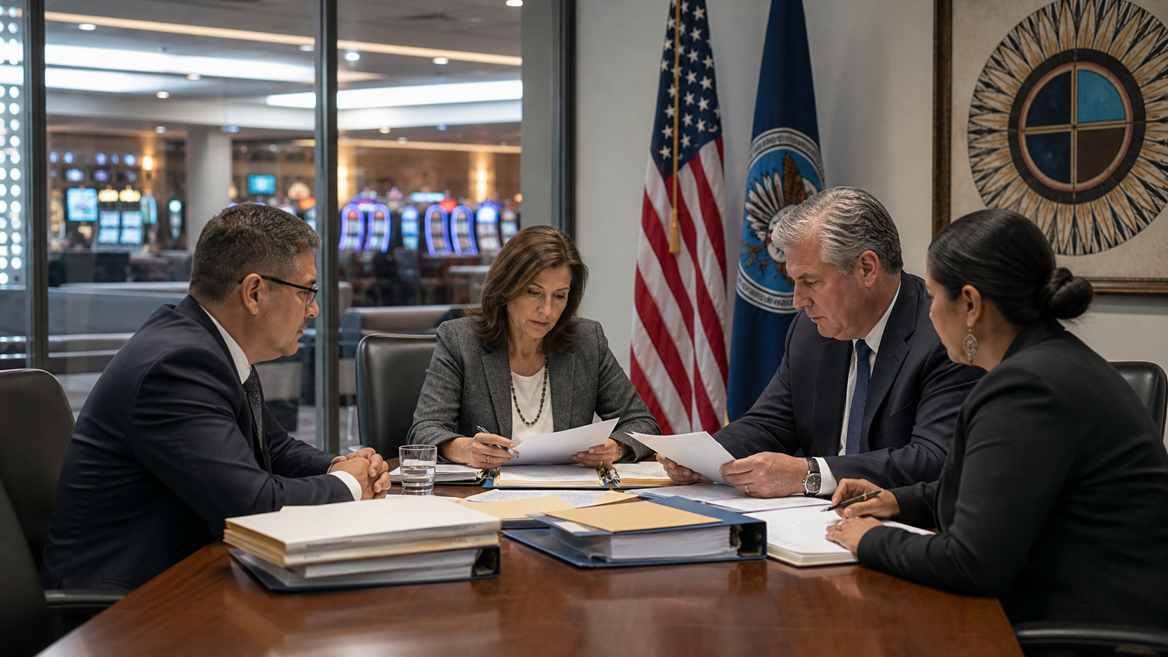 Federal tribal gaming oversight meeting with casino documents