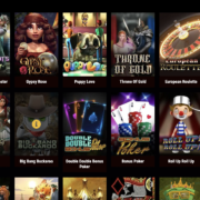 Lucky Creek’s game selection, pictured in the VegasSlots.net review.