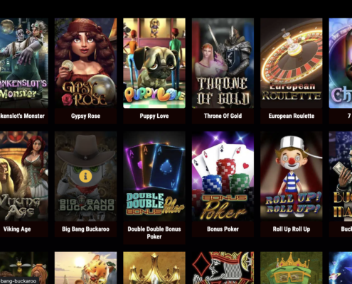 Lucky Creek’s game selection, pictured in the VegasSlots.net review.