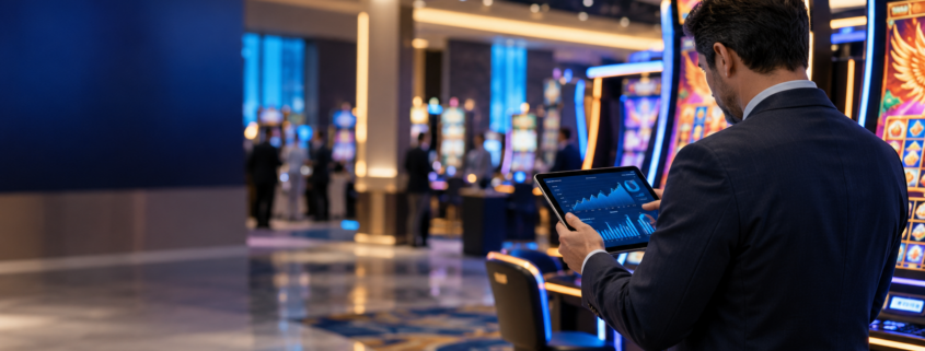 Editorial illustration for Casino Gaming Stocks: Light & Wonder Momentum Draws Analyst Attention