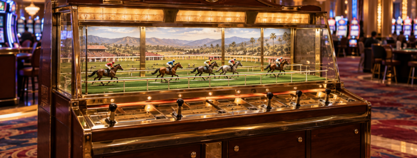 Editorial illustration for Sigma Derby Casino Game: Three Companies Revisit a Las Vegas Classic