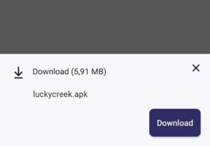 Screenshot of Android phone prompting the APK download